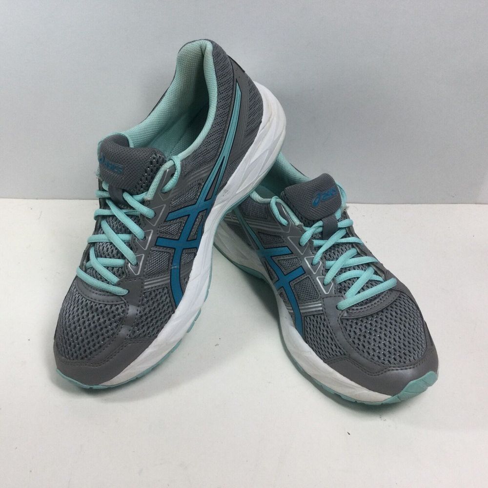 Asics Gel Contend 4 Women's Running Shoes Gray & Seafoam Green T767Q size 8D
